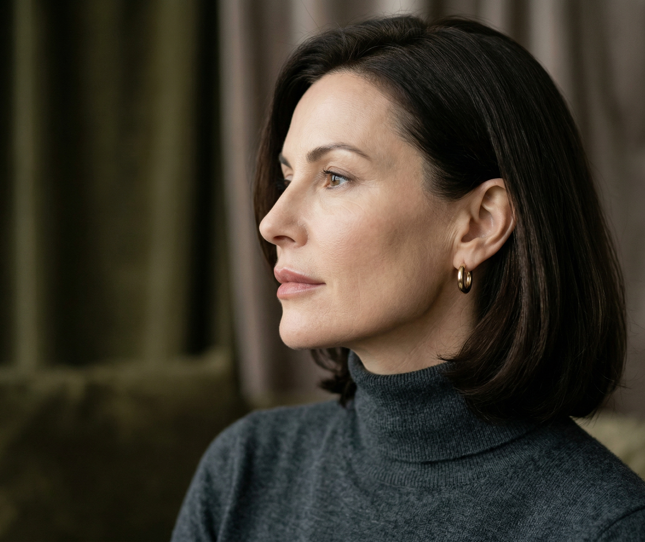 Perfil armónico tras cirugía de reestructuración labial permanente en clínica estética de Barcelona.